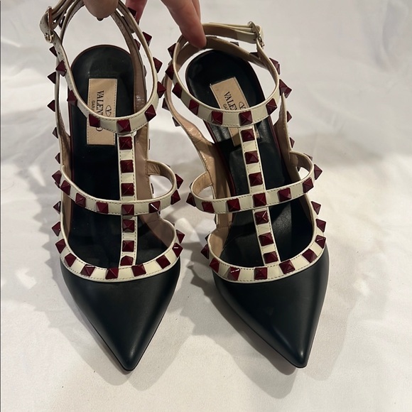 Valentino Black and Red Heels - Picture 3 of 15